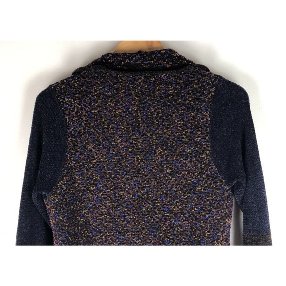 Soft Surroundings Mixed Media Shawl Cardigan Boucle Knit Multicolor Boho Sz L - Picture 5 of 8